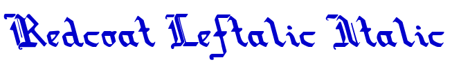 Redcoat Leftalic Italic フォント